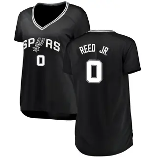 Women's Tarris Reed Jr. San Antonio Spurs Fanatics Branded Fast Break Black Jersey - Icon Edition