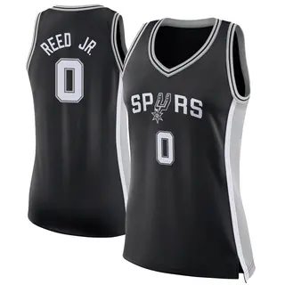 Women's Tarris Reed Jr. San Antonio Spurs Nike Swingman Black Jersey - Icon Edition