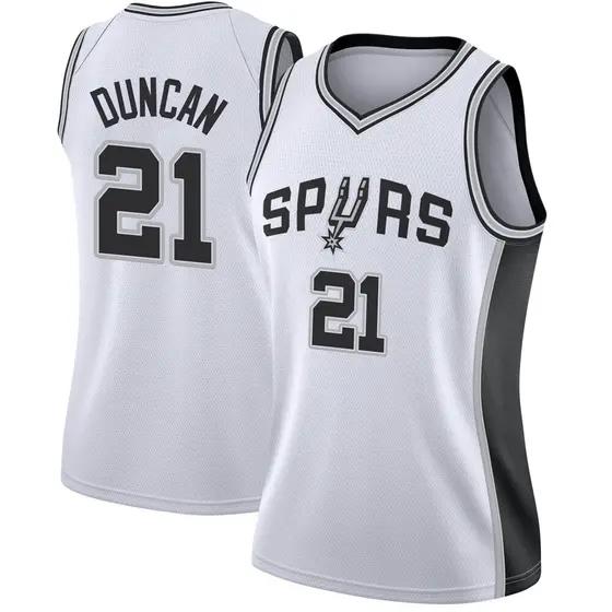Women's Tim Duncan San Antonio Spurs Nike Swingman White Jersey