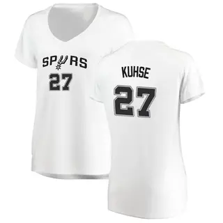 Women's Tommy Kuhse San Antonio Spurs Fanatics Branded Fast Break White Jersey - Association Edition