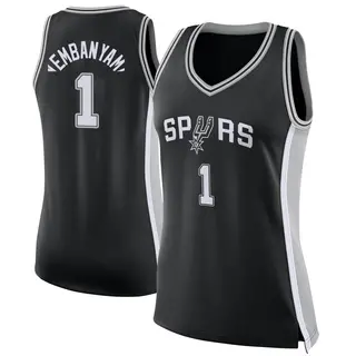 Women's Victor Wembanyama San Antonio Spurs Swingman Black Jersey - Icon Edition