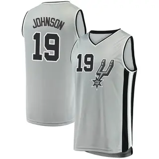 Youth Alize Johnson San Antonio Spurs Fanatics Branded Fast Break Silver Jersey - Statement Edition