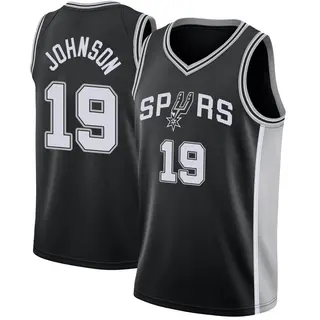 Youth Alize Johnson San Antonio Spurs Nike Swingman Black Jersey - Icon Edition