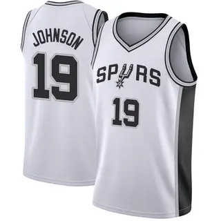 Youth Alize Johnson San Antonio Spurs Nike Swingman White Jersey - Association Edition