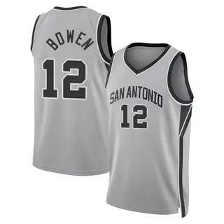 Youth Bruce Bowen San Antonio Spurs Jordan Brand Swingman Silver 2024/25 Statement Edition Jersey
