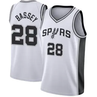 Youth Charles Bassey San Antonio Spurs Fanatics Branded Fast Break White Jersey - Association Edition