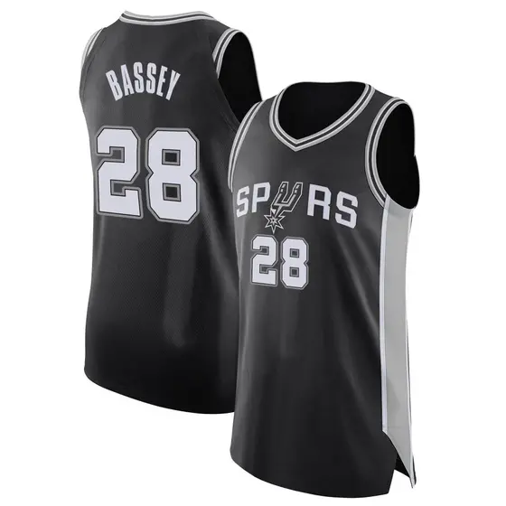 Youth Charles Bassey San Antonio Spurs Nike Authentic Black Jersey - Icon Edition