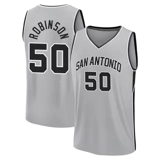 Youth David Robinson San Antonio Spurs Fast Break Silver 2024/25 Statement Edition Jersey