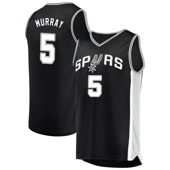 Youth Dejounte Murray San Antonio Spurs Fanatics Branded Black Fast Break Jersey - Icon Edition