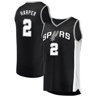 Youth Dylan Harper San Antonio Spurs Fanatics Branded Fast Break Black Jersey - Icon Edition