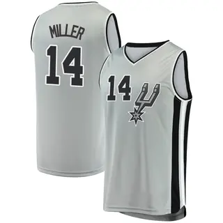 Youth Emanuel Miller San Antonio Spurs Fanatics Branded Fast Break Silver Jersey - Statement Edition