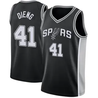 Youth Gorgui Dieng San Antonio Spurs Nike Swingman Black Jersey - Icon Edition