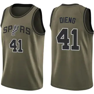 Youth Gorgui Dieng San Antonio Spurs Nike Swingman Green Salute to Service Jersey