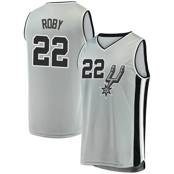 Youth Isaiah Roby San Antonio Spurs Fanatics Branded Fast Break Silver Jersey - Statement Edition