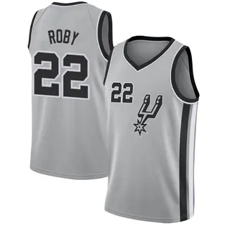 Youth Isaiah Roby San Antonio Spurs Nike Swingman Silver Jersey - Statement Edition
