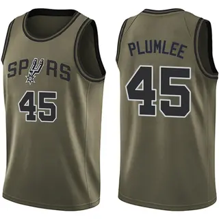 Youth Mason Plumlee San Antonio Spurs Nike Swingman Green Salute to Service Jersey