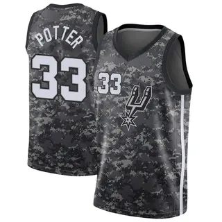 Youth Micah Potter San Antonio Spurs Nike Swingman Black Jersey - City Edition