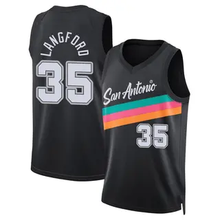 Youth Romeo Langford San Antonio Spurs Nike Swingman Black 2025/26 City Edition Jersey