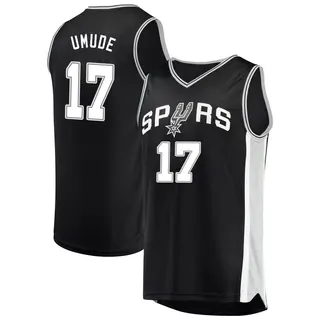 Youth Stanley Umude San Antonio Spurs Fanatics Branded Fast Break Black Jersey - Icon Edition