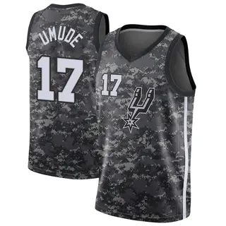 Youth Stanley Umude San Antonio Spurs Nike Swingman Black Jersey - City Edition
