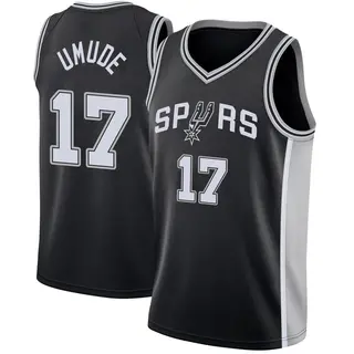 Youth Stanley Umude San Antonio Spurs Nike Swingman Black Jersey - Icon Edition