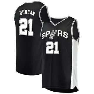Youth Tim Duncan San Antonio Spurs Fanatics Branded Fast Break Black Jersey - Icon Edition