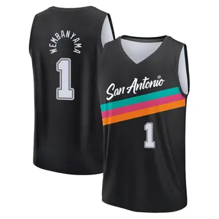 Youth Victor Wembanyama San Antonio Spurs Fast Break Black 2025/26 City Edition Jersey